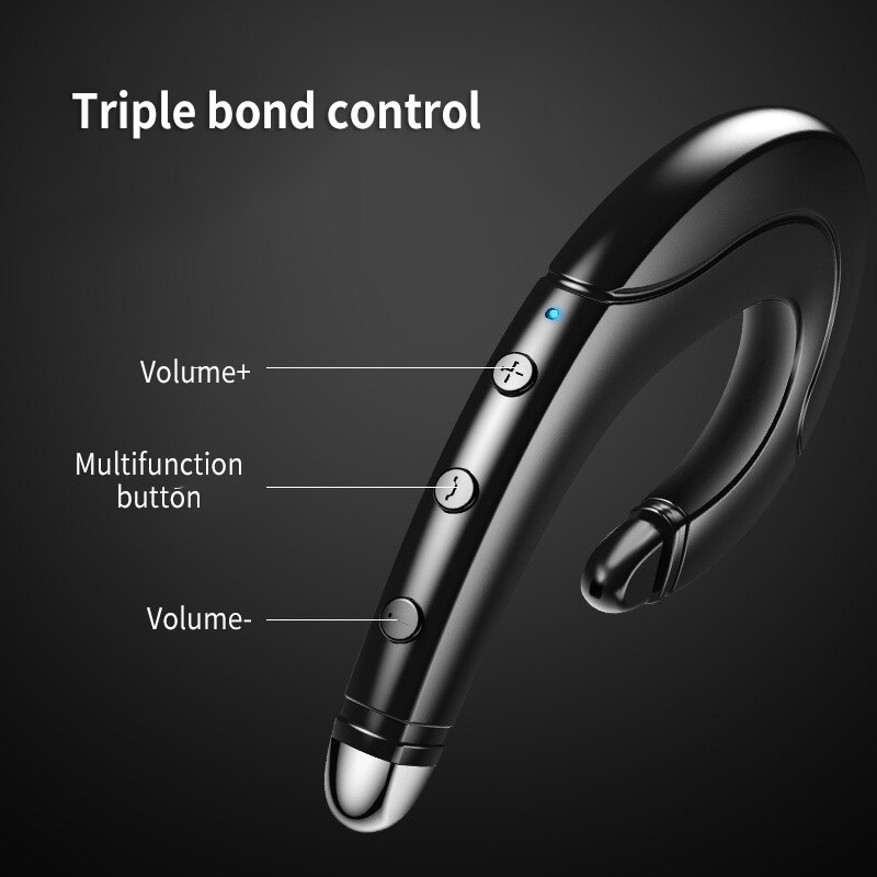 AICNLY Bluetooth Headphones Non Ear Plug True Wireless Earbuds Handsfree Headset Ear-Hook Wireless Headphones with Microphone