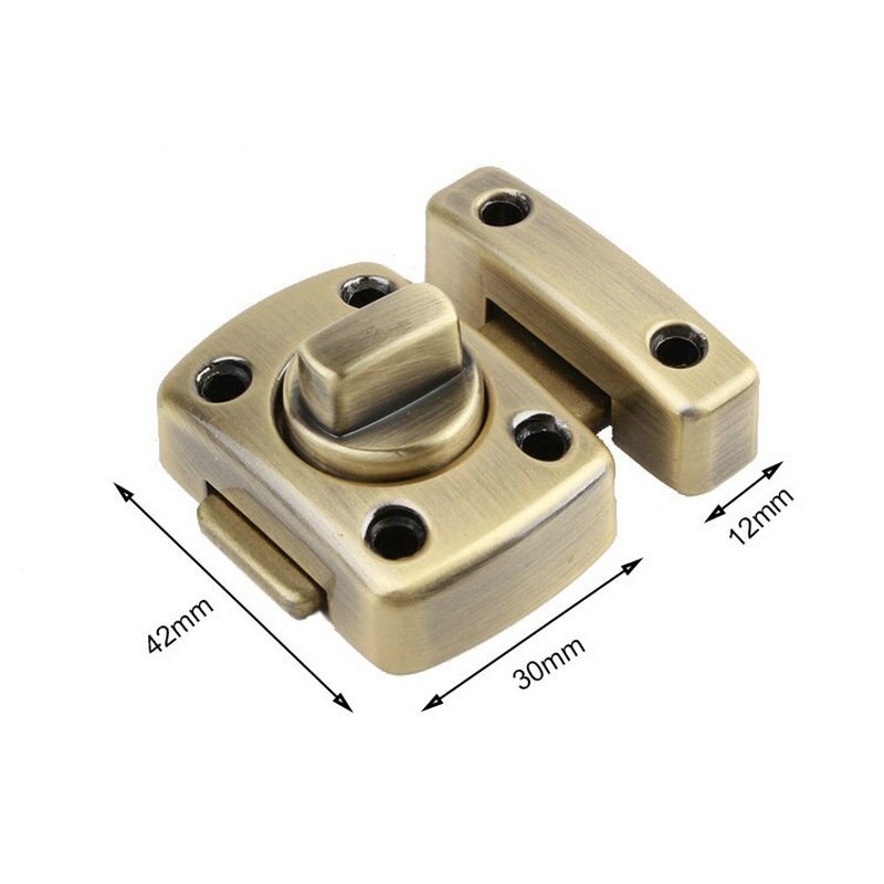 1pcs Universal Door Latch Gate Latch Security Sliding Door Lock Door Bolt Zinc Alloy With Screws Latch: Small green
