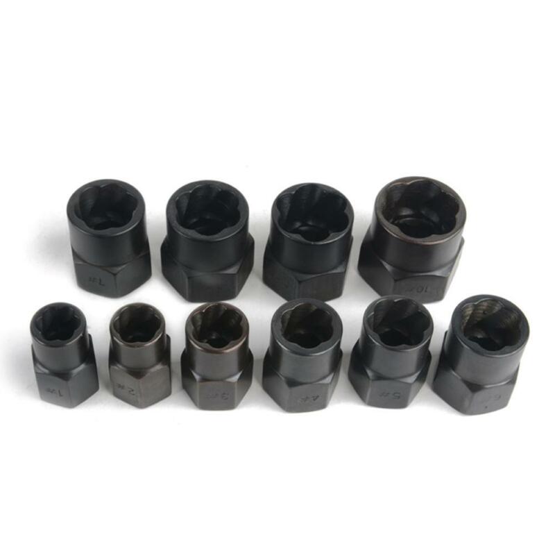 Stud Nut extractor Locking 10pcs Black Aluminum alloy Bolt Set Remover