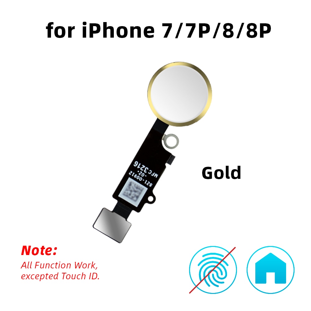 FIXBULL Universelle Bouton Câble Flexible Pour iPhone 7 8 Plus 7plus 8plus Avec Fonction de Retour Pas D'empreintes Digitales Touch ID