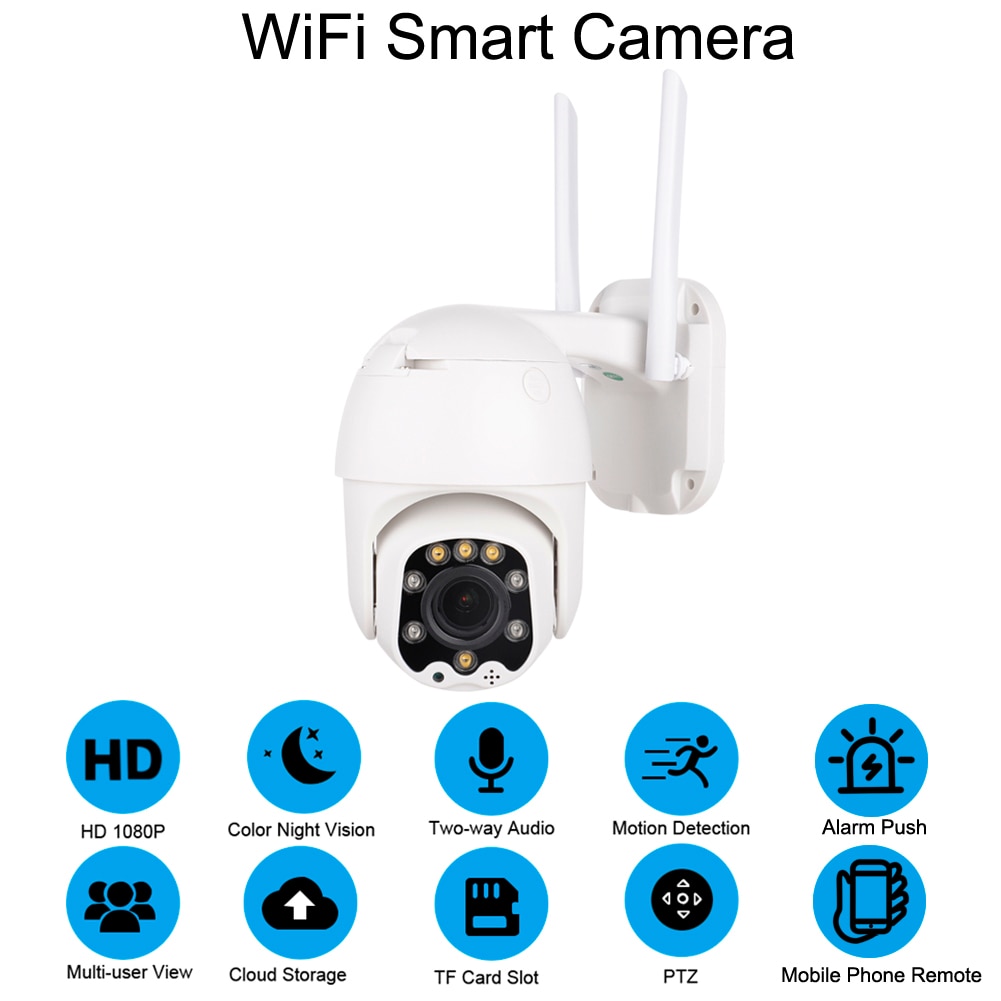 Outdoor Buiten Beveiliging Wifi Camera 1080P Waterdichte Twee Weg Audio 2MP Draadloze Camera Huishoudelijke Surveillance Veilig Ip Camera