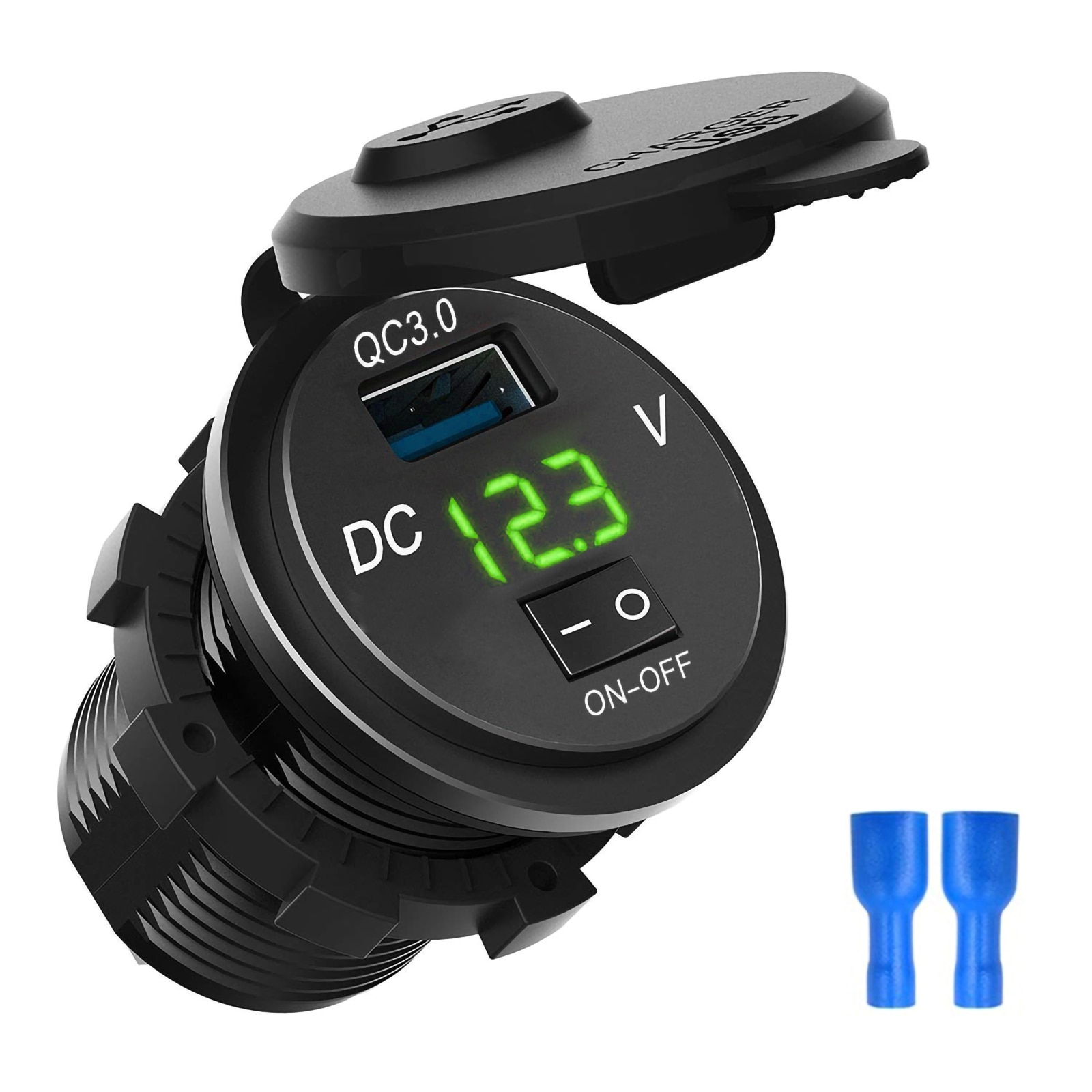 12-24V Quick Charge 3.0 Usb Charger 5V 3.1A Led Display Voltmeter Auto QC3.0 Quick Charge Charger voor Auto Boot Motorfiets