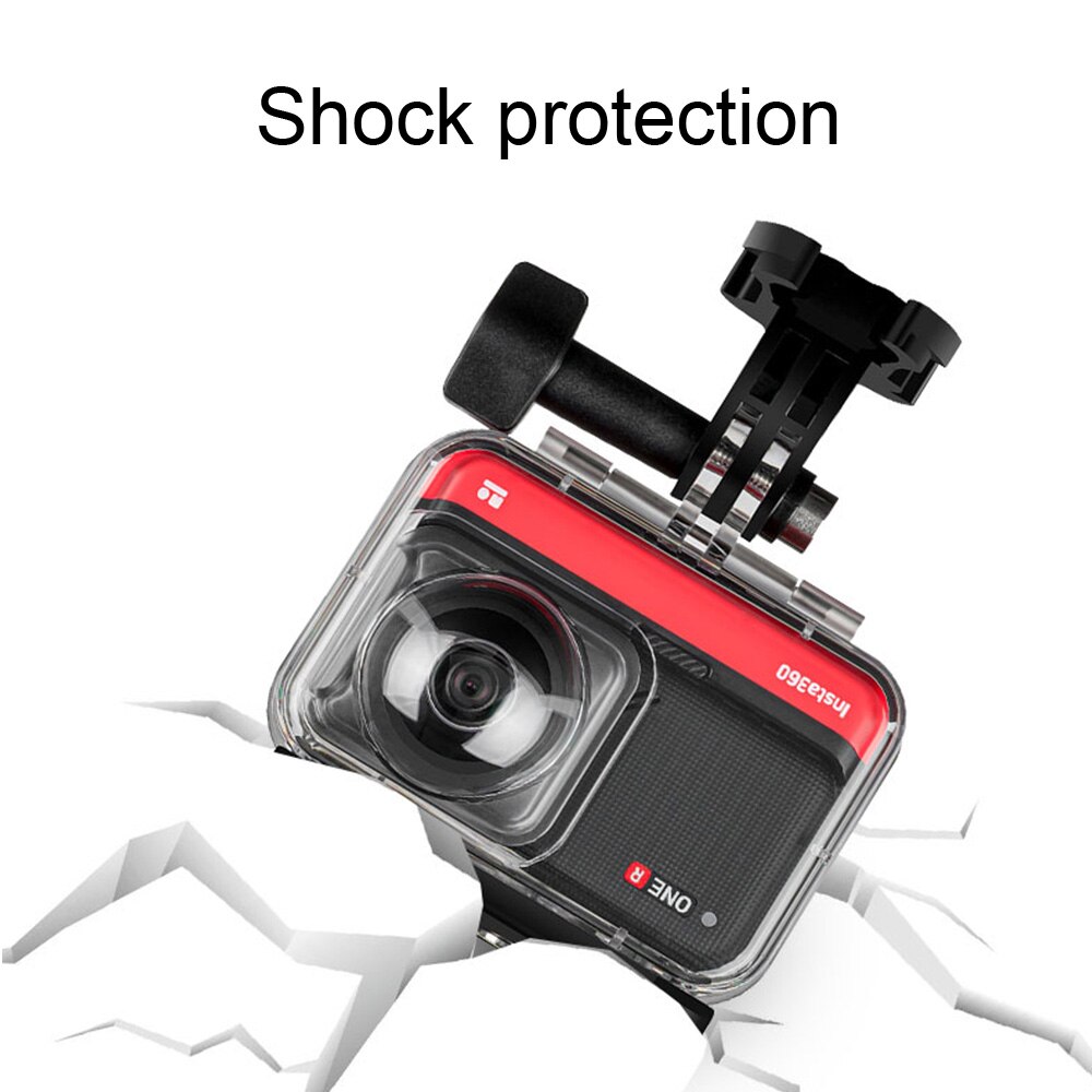 Tauchgehäuse für insta 360 one  r 360 addition action-kamera, wasserdichtes unterwassergehäuse 45m/148ft mit antibeschlag-einsatz