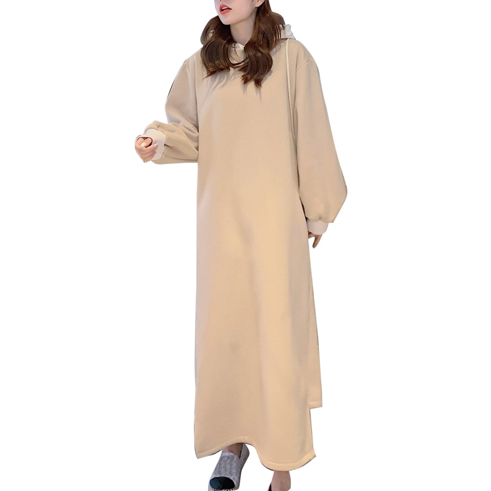 birthday dress modest Marcella Elba Long Sleeve Sweatshirt Dress in Black | Women's Size 3XL | Midweight French Terry