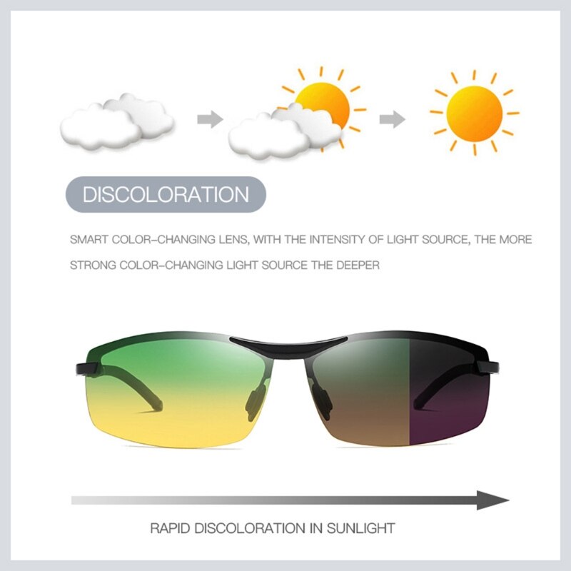 Anti-Glare Clear Night Vision Sunglasses Polarized Yellow Night Driving Glasses M7DD