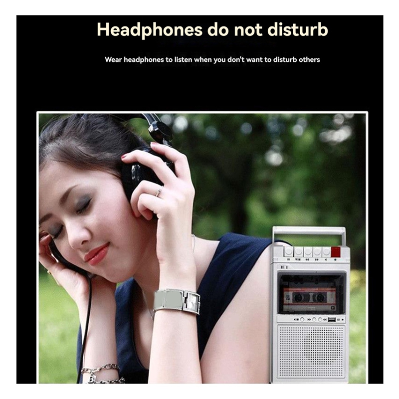 Enregistreur et lecteur de cassette rétro, prend en charge la transcription statique interne et externe, USB