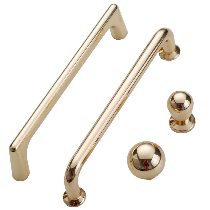 Modern Minimalist Cabinet Push Pull Handle Jane European Imitation Gold Drawer Wardrobe Door Handle Furniture Hardware Knobs
