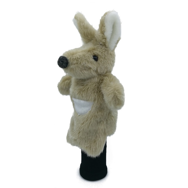 Au kangaroo golf head cover fairway woods hybrid animal golf clubs headcover & long sleeve maskot novelty cute