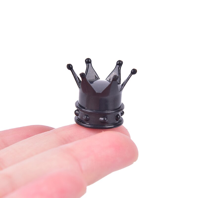 4pcs/lot Crown Bicycle Tire Valve Caps Universal Dustproof Tyre Wheel Stem Air Valve Caps Tire Valve Auto Truck Bike
