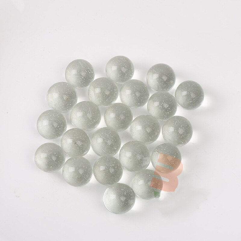 20PCS 16mm Glass Marbles Balls Clear Pinball Machine Charms Home Fish Tank Decoration Vase Aquarium Toys for Kids: Clear