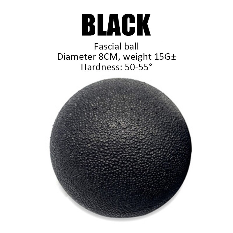 Rodillo de bloque de espuma para Yoga, juego de pelota de cacahuete negra para deportes de ocio, Bola de masaje de acupuntura, Bola de Fascia para relajarse, todo el cuerpo