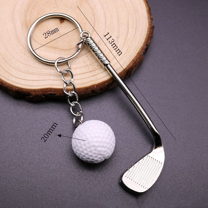 Colgante de llavero con pelota de golf: ¡Agregue un toque deportivo a tu apariencia! perfecto para entusiastas del golf: Blanco