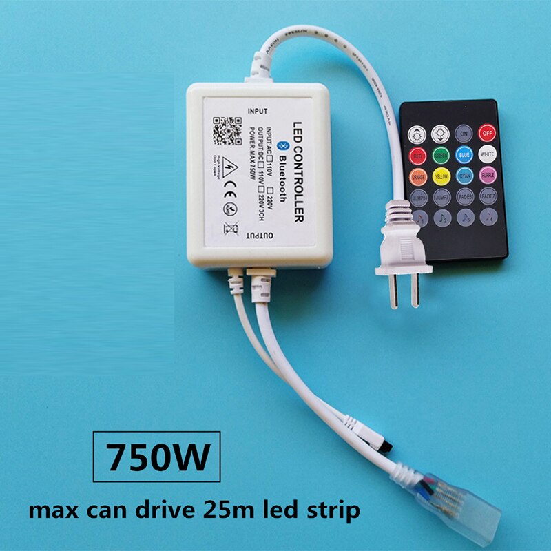 Music Bluetooth Controller Dimmer 750W 1500W US 110V EU AU UK 220V For 5050 LED Strip Neon Light IOS/Android App controller: 750W / 220V AU plug
