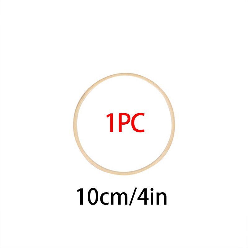 Cerceau rond en bambou pour broderie, 8-40.5cm, cercle rond en bois, bricolage artistique, outils de croix, couronne de fleurs, décoration de maison: 10cm