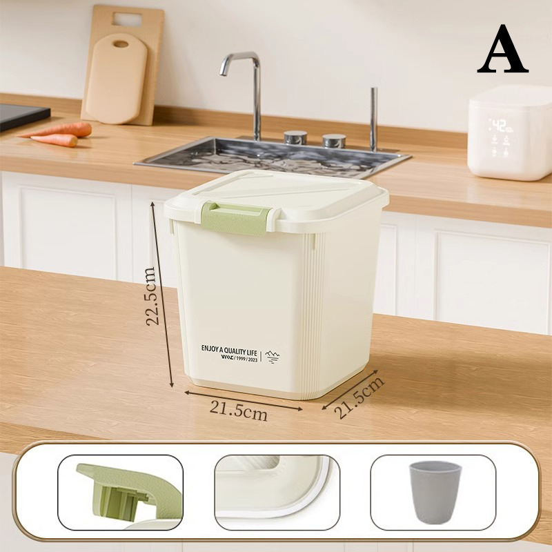10/20/30KG Rice Container Rice Storage Box Sealed Cereal Dispenser With Buckle Insect Proof Pet Food Container Kitchen Organizer