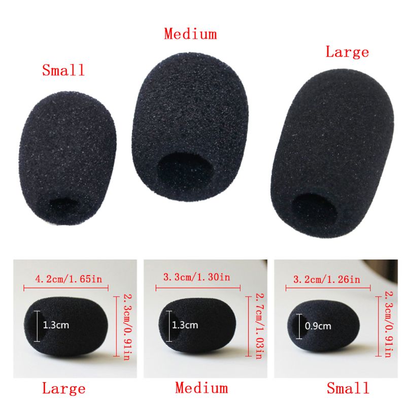 10 stuks microfoon windscherm spons hoes headset microfoon schuim hoes beschermkap vervanging voor zwanenhals vergadermicrofoon