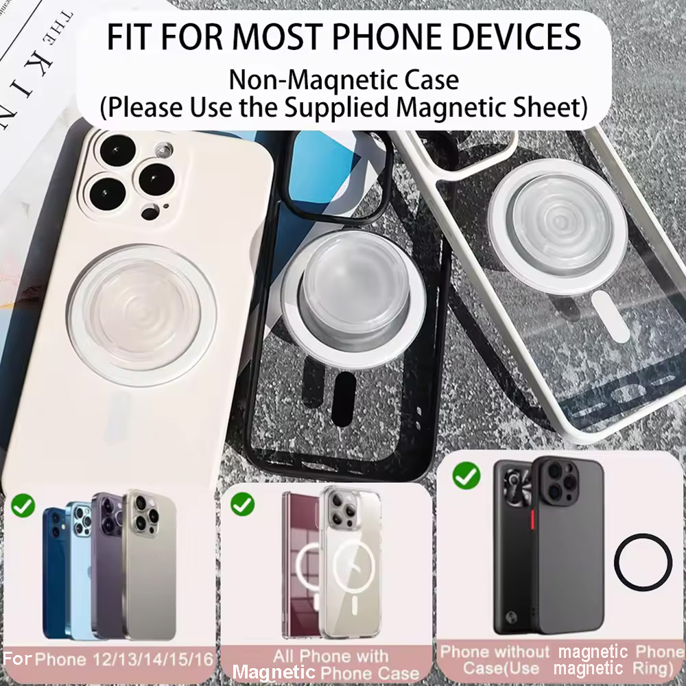 Grippopso 2PCS Luxury Magnetic Foldable Phone Grip Holder Support Magnetic 1PCS Universal Cell Phone Finger Expanding Stand