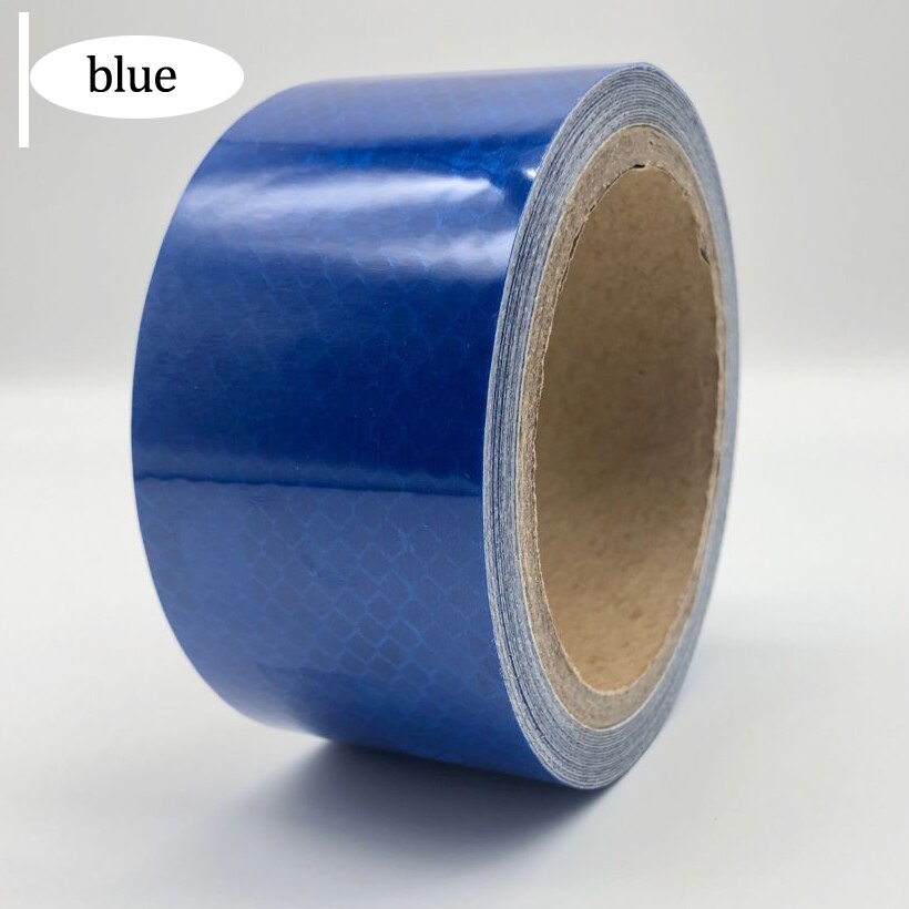 3M Auto Reflektierende Streifen Aufkleber Warnung Streifen-stil Dekoration Film Sicher Motorrad Baby Auto Reflektieren Straße Sicherheit Band: Blau