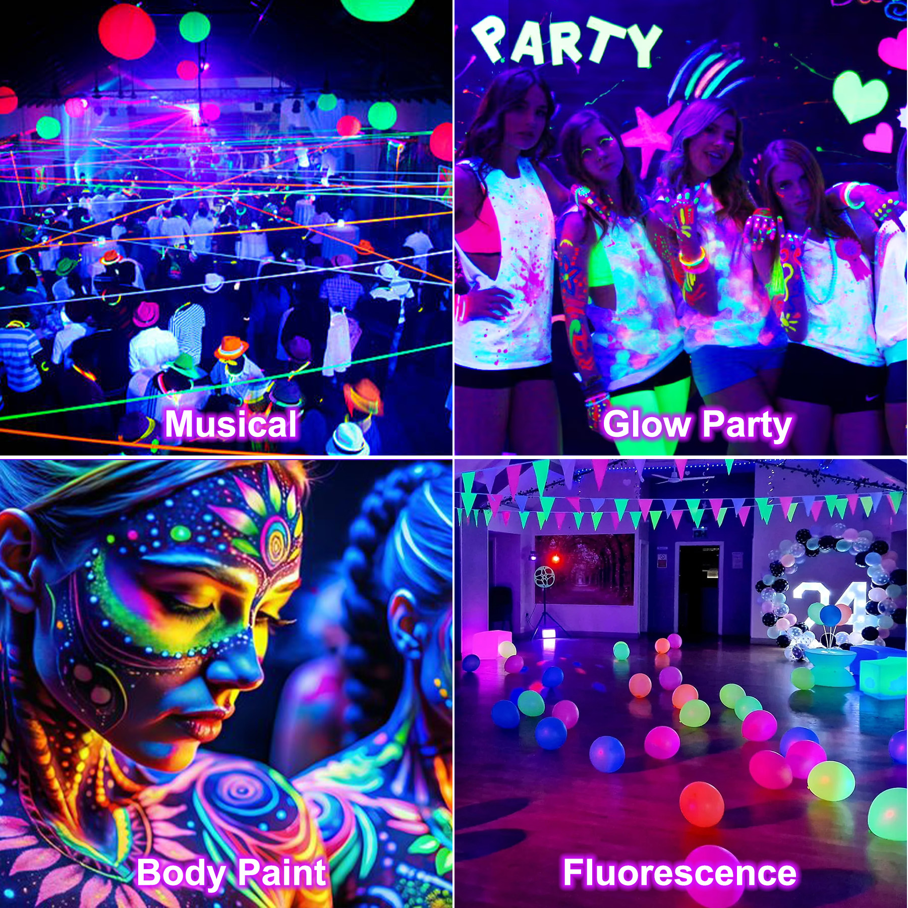 1/2 stücke 60leds UV Flutlicht 400-405nm fluor zierende Glühen ultraviolettes Schwarzlicht Party Stage Disco LED Hintergrund beleuchtung für Bar DJ