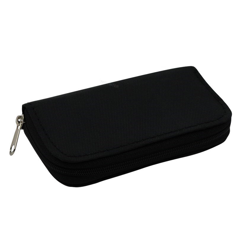22 Slots Geheugenkaart Opbergtas Draagtas Wallet Box Voor Cf/Sd/Micro Sd/Sdhc/Ms/Ds Protector Pouch Game Accessoires: Black