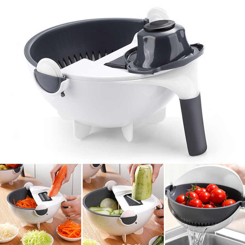 Rotating Vegetable Cutter Set Multi-function Cutter Vegetable Cutting Machine Kitchen Accessories P666
