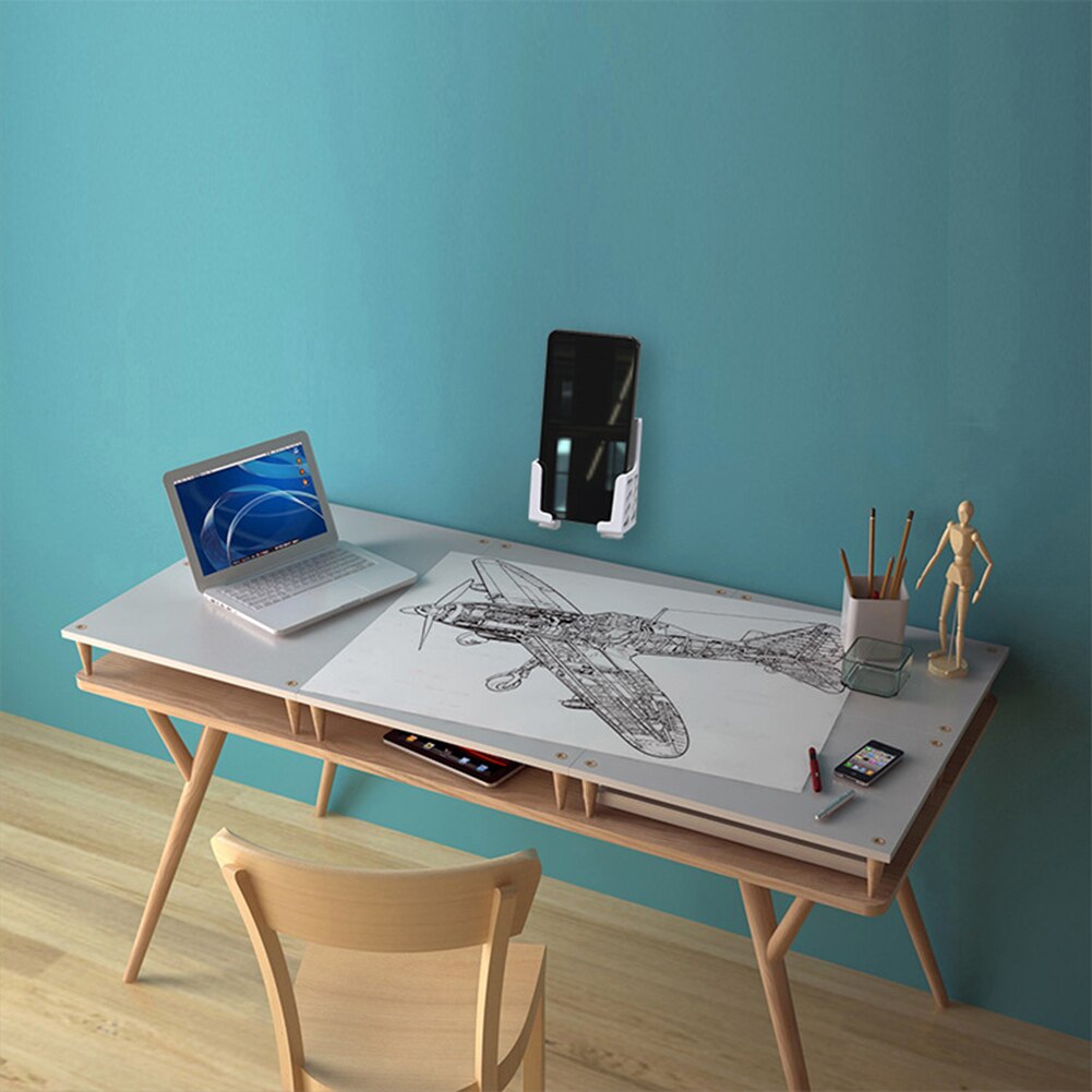 2pcs Adjustable Wall Mount Tablet Holder Universal Phone Frame Stand Bracket Bedroom Storage Support Accessory