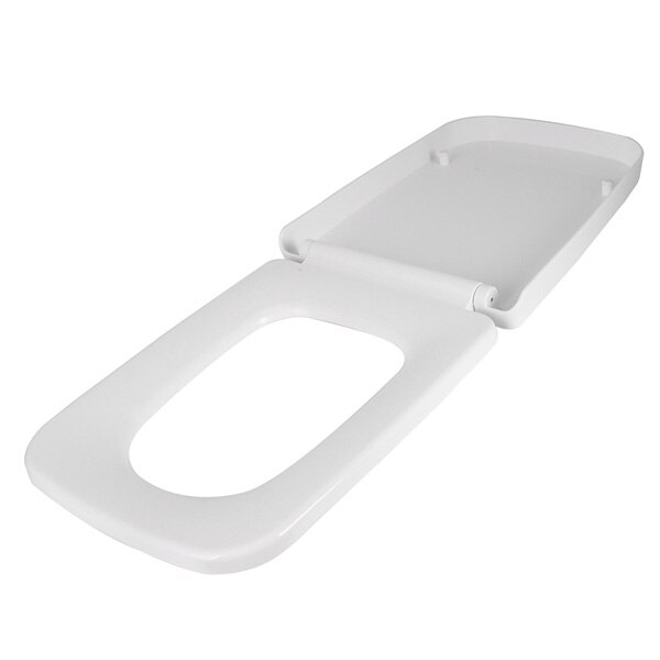 White Square Toilet Seat Soft Close Quick Release Wrapover Top Fix NCG 199