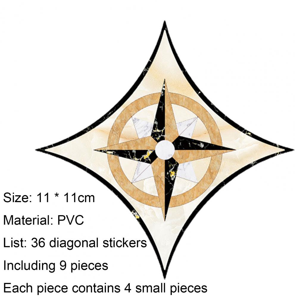 36Pcs Tile Decals Self-adhesive Waterproof PVC Durable Self-adhesive Floor Stickers Tile Stickers Home Decoration