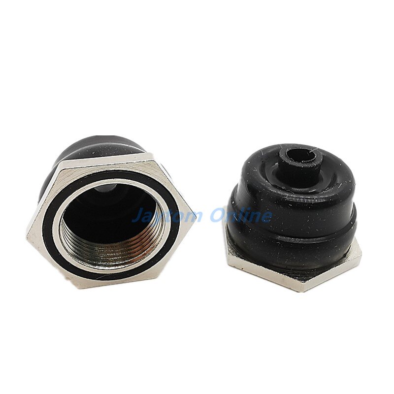 5pcs M12 * 1.0 12MM Toggle Switch Waterproof Cap With Hexagonal Metal Edge
