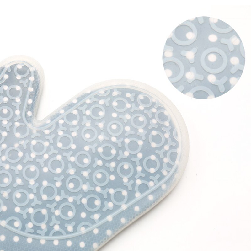WALFOS One Piece Oven Mitts 1 piece Silicone and Cotton Double -layer Heat Resistant Gloves Silicone BBQ Gloves Kitchen Glove
