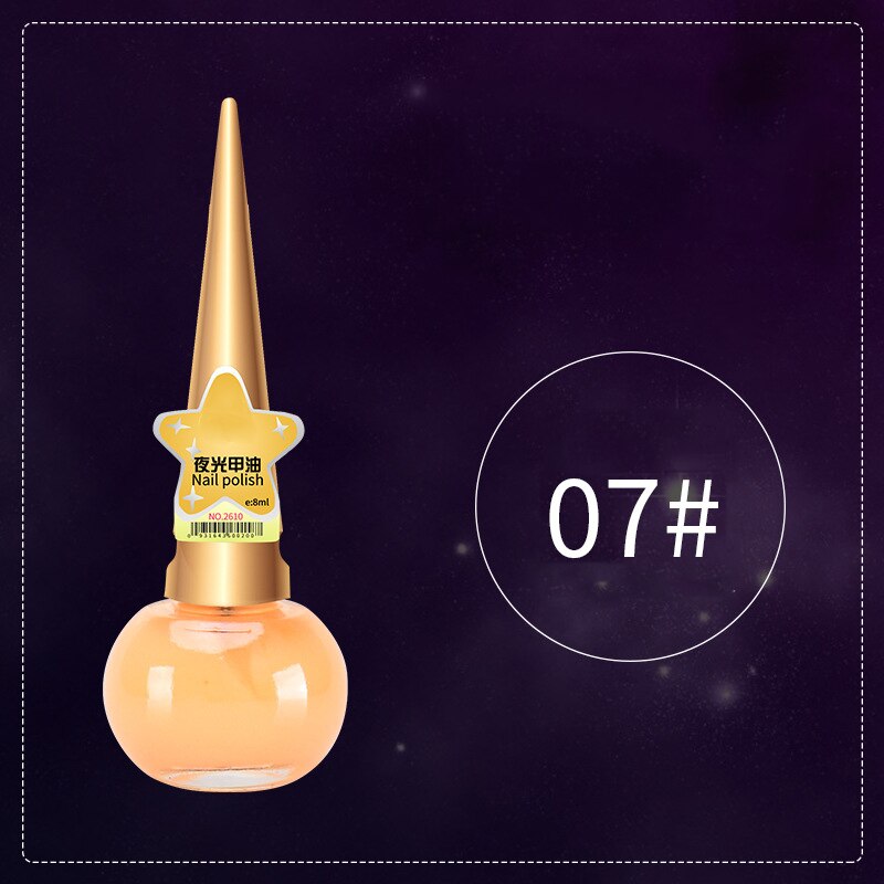 14ML Glow in The Dark Neon Paint Color Fluorescent Nail Polish Varnish Luminous Nail Art Manicure KG66: 7