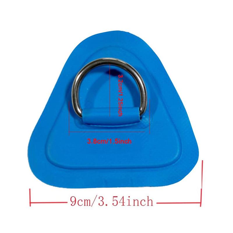 Anneau en D gonflable pour bateau Kayak, 4 pièces, Patch en PVC, Marine, boucle fixe en acier inoxydable pour planche de Paddle debout