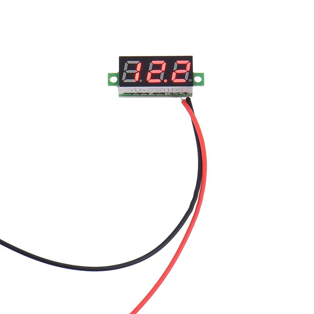 LED Digital Voltage Voltmeter DC 0-30V 2 Wire LED Display Digital Voltmeter #BO: Red