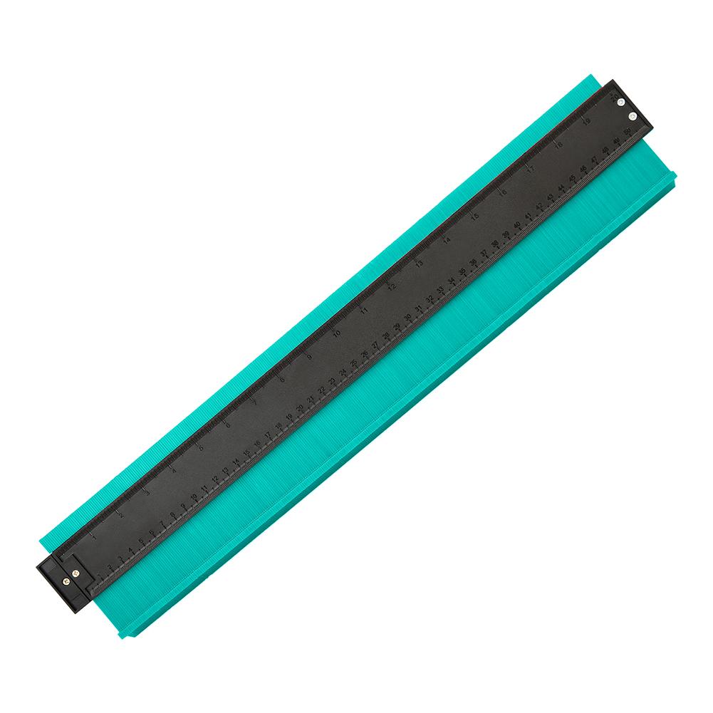 20 Inch Profilometer Tile Edge Forming Measuring Rule Wood Marker Profiler Universal Tool Accessories Aluminum Alloy Frame: Green