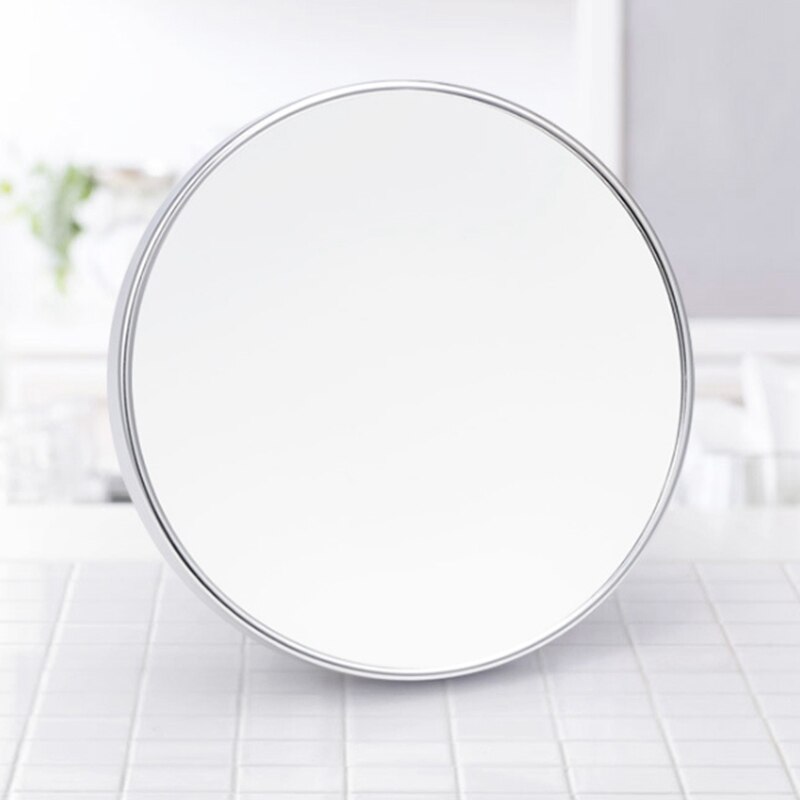Espejo de pared espejo con ventosa de succión para baño espejo de absorción de perforación gratis HD 5 veces nificación