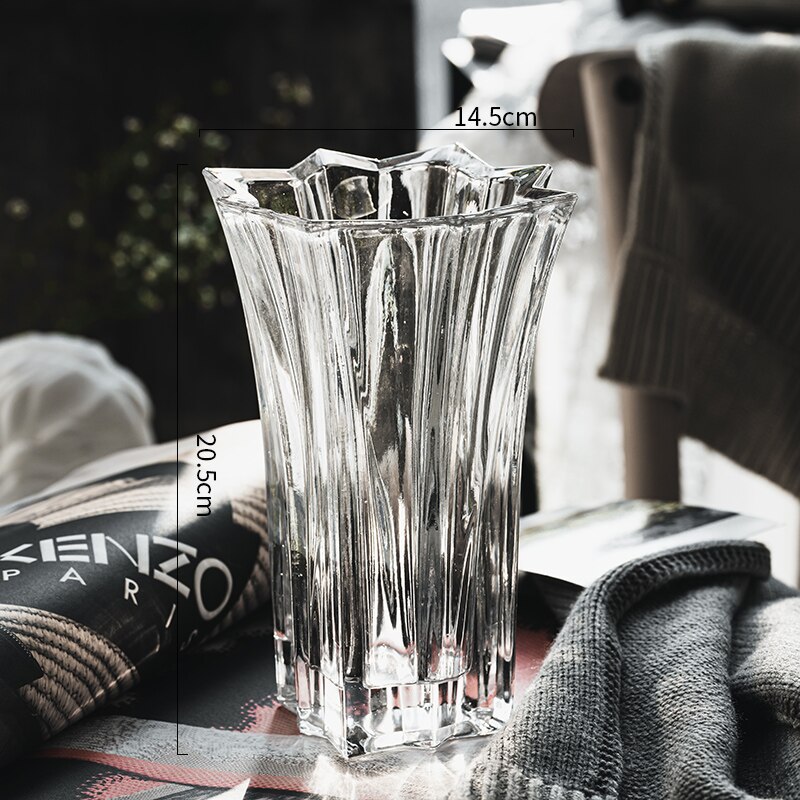 Vase en verre Transparent, lampe de Table créative, Style bouteille de fleur de Table, de luxe, pour plantation d&#39;eau: Czech (2400g)