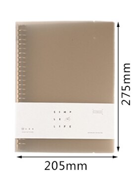 Stationery Translucence Binder A4/B5/A5 Loose-Leaf PP Shell Porous Paper Clip Folder File Organizer Office Accessory