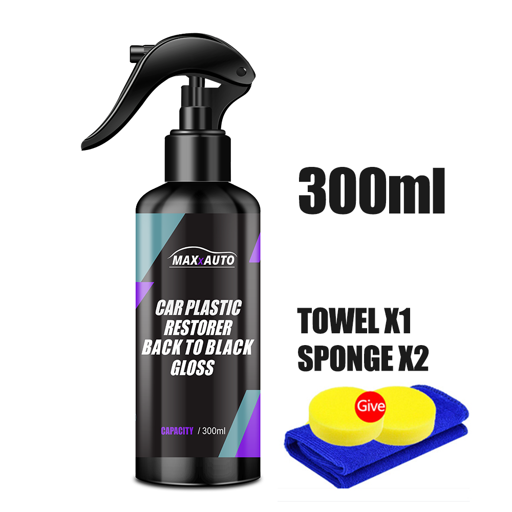 Restaurador de plástico para motocicleta, productos de limpieza de coche con brillo negro, renovador de revestimiento de reparación y pulido automático para detalles de coches: Lavanda