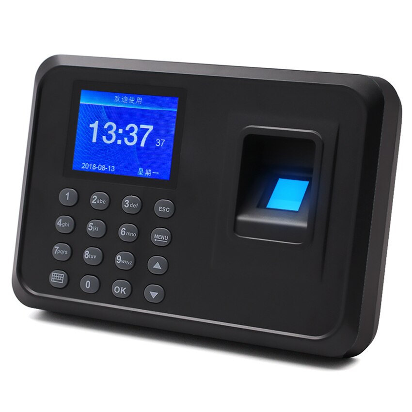 Intelligente Biometrische Vingerafdruk Wachtwoord Aanwezigheid Machine Werknemer Controleren-In Recorder 2.4 Inch Tft Lcd-scherm