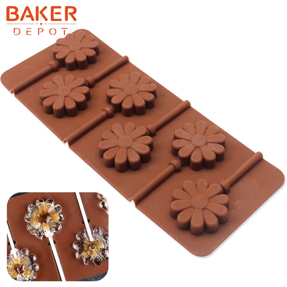 Bager depot silikone slikkepinde form til slik chokolade rund kage dekoration form bjørn slikkepinde forme til bagegrej: Cdsm -073