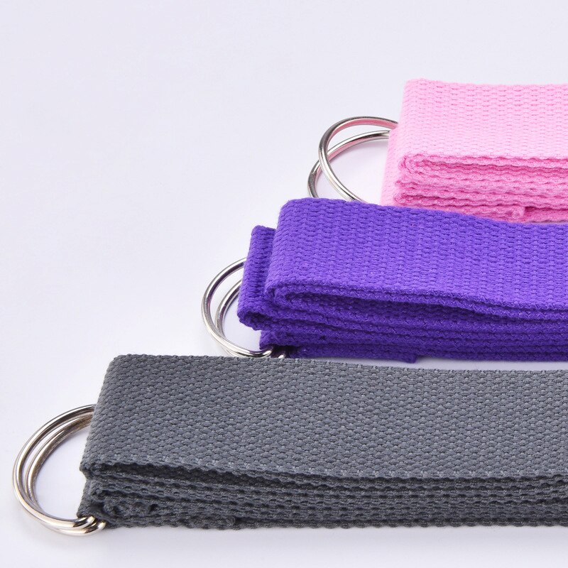 1Pc Yoga Stretch Strap D-Ring Gesp Riem Yoga Riem Fitness Oefening Gym Touw Figuur Taille Been Weerstand fitness Bands