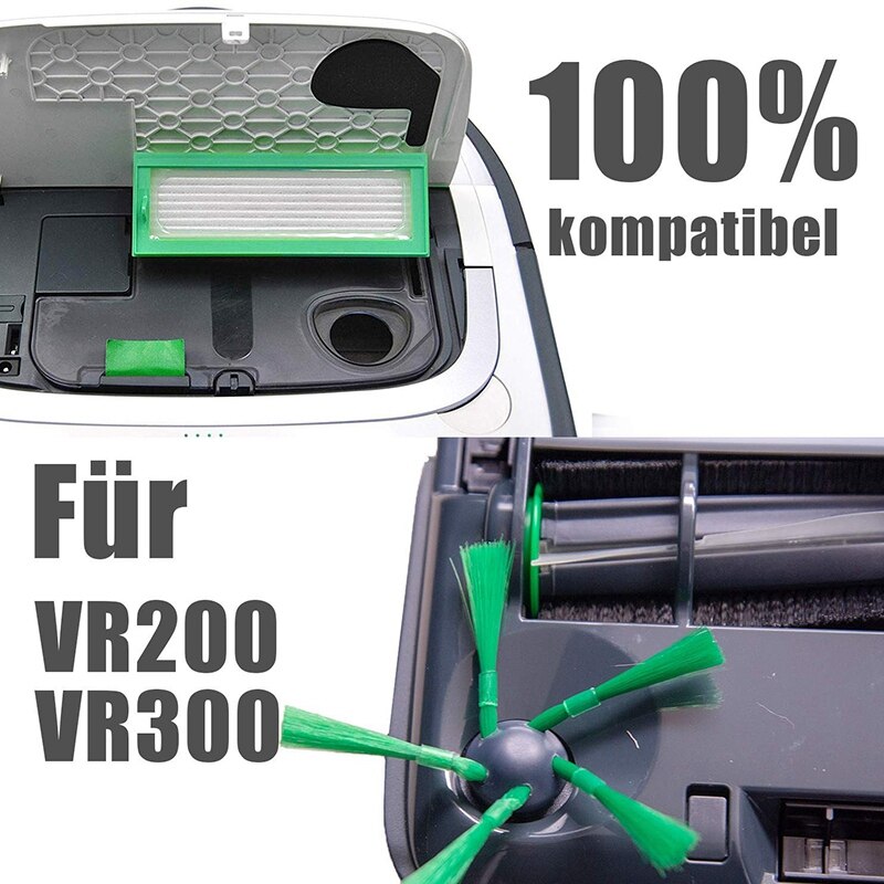 6 dele tilbehør / reservedele til vorwerk kobold  vr200,  udskiftningssæt til vorwerk kobold  vr200 støvsugerskift,