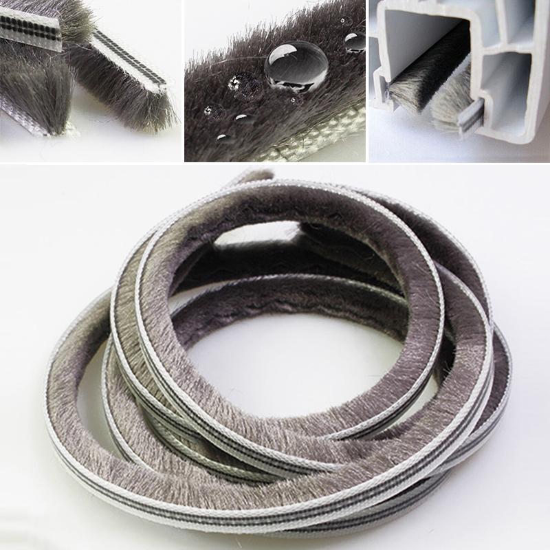10M Sliding Wind-proof Door Window Seal Brush Strip Wardrobes Draught Excluder Sound Insulation Strip For Home 5mm X 8mm