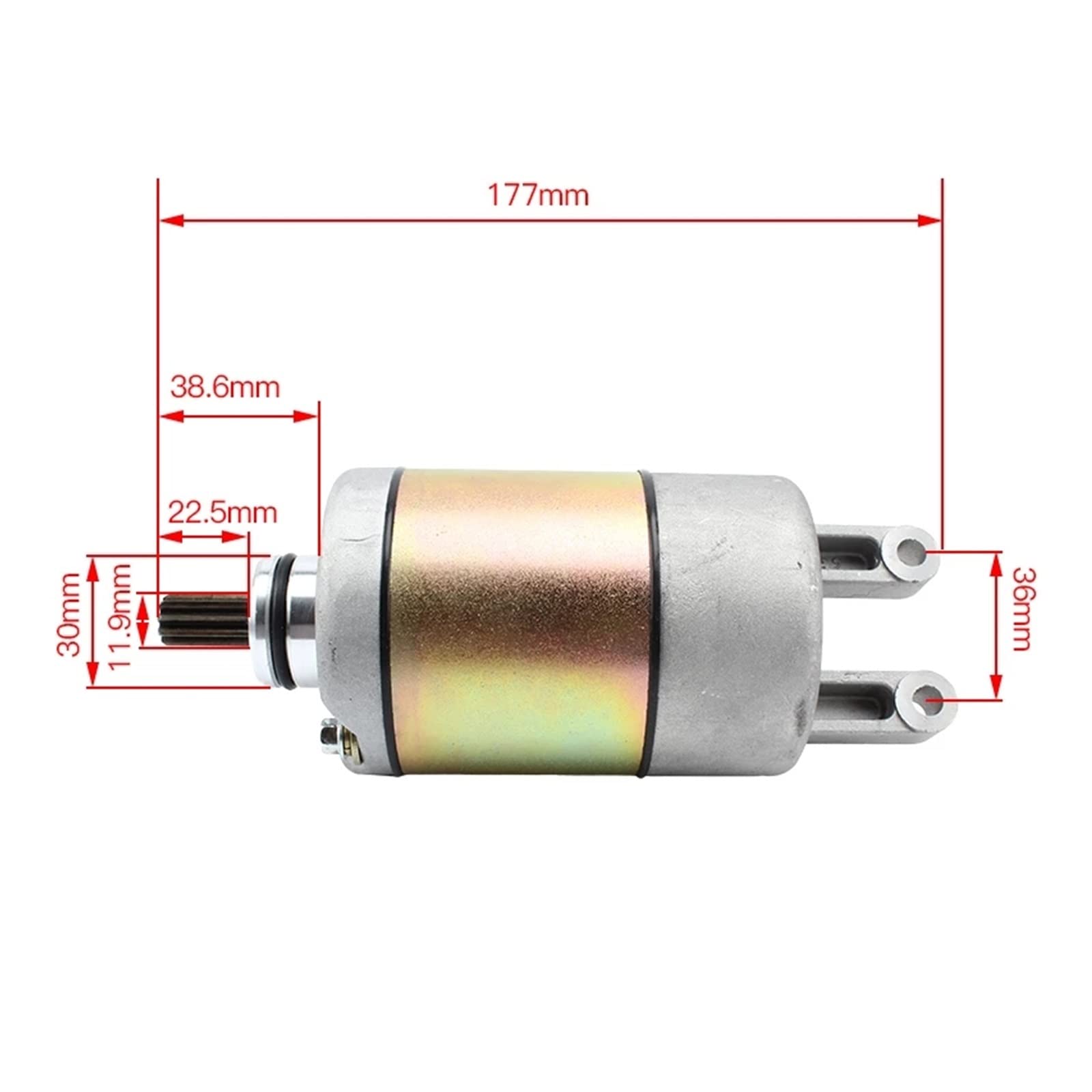 Electric Starter Motor 4 Stroke 250cc 300cc 9Teeth Alloy Replace Linhai FeiShen Water-Cooled Scooter ATV Motorcycle Accessories