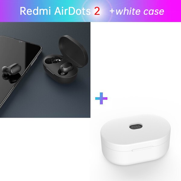 Xiaomi Redmi AirDots 2 Sinistra = Destra TWS Vero Stereo Senza Fili Bluetooth Auricolare Auricolare BT5 Vero Stereo Senza Fili Auto Link: S add white case