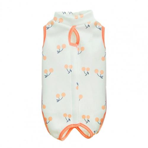 Tuta neutra per cani da compagnia addensata affidabile per la pelle: white / L