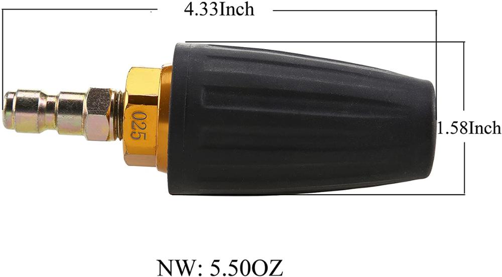 Tool Dagelijks Quick Connect Turbo Mondstuk Universele Voor Koud Water Hogedrukreinigers Voor Hogedrukreinigers Tot 3600 Psi