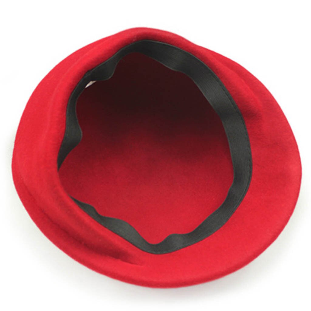 Womail vinter baret lokk vinter varm ull kvinner baret fransk kunstner retro lue lue ski lokk fast hattemaker  #4z