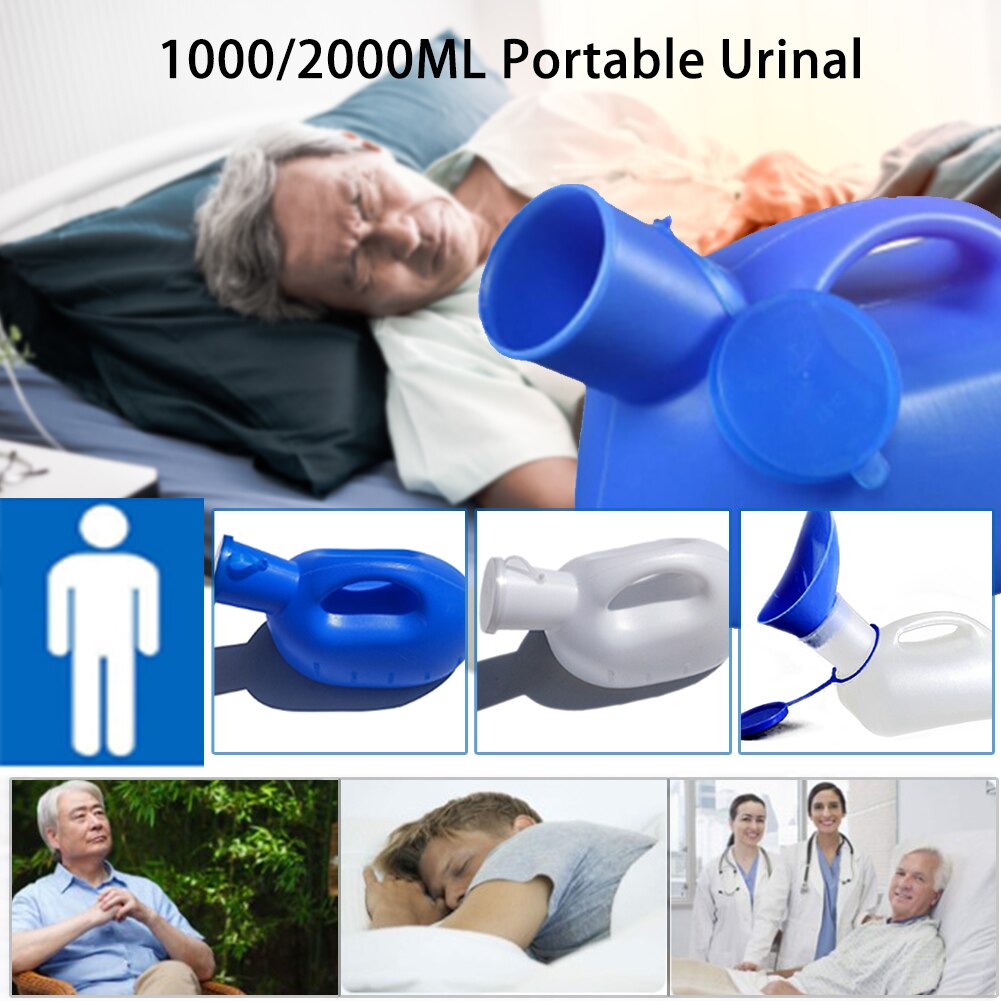 2000ml en plastique hommes en plastique chambre Pot voyage voiture toilette mâle urinoir avec couvercle Urgent Urine urinoir bouteille avec couvercle