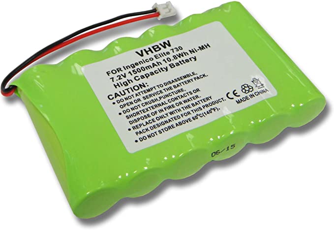 vhbw Batería NiMH 1800mAh (7.2V) para estimulador muscular reemplaza Compex 032002690